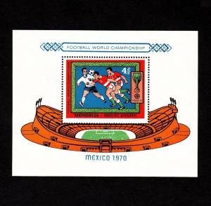 Mongolia  Scott #582 Mint Souvenir Sheet (Soccer)