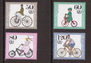 Germany  Berlin   #9NB223-9NB226   MNH  1985   bicycles