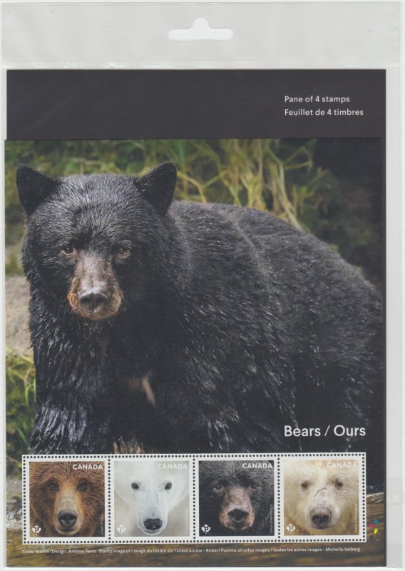 Canada - *NEW* Bears of Canada Stamp Pane  - MNH