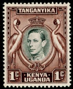 KENYA UGANDA TANGANYIKA SG131ag, 1c black & deep chocolate-brwn, LH MINT.