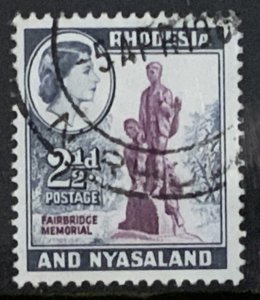 RHODESIA & NYASALAND 1959 2.5d SG21 USED