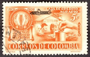 1959, Colombia 5c, Used, Sc C322