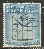 COLOMBIA 649 VFU MAP O202-2