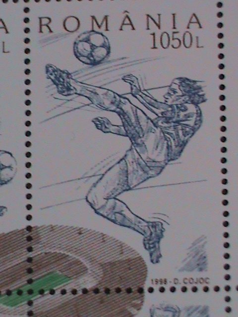 ROMANIA-1998 SC# 4220 WORLD CUP SOCCER CHAMPIONSHIPS-FRANCE MNH S/S VERY FINE