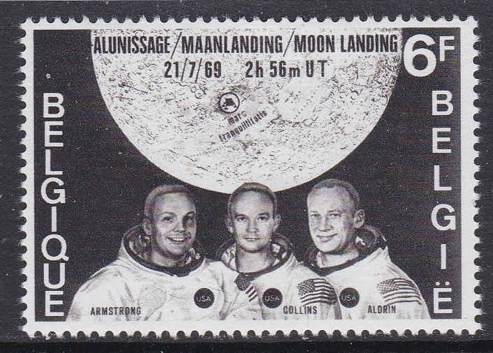 Belgium #726 F-VF Mint NH ** Moon Landing and Astronauts