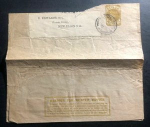 1890s Colombo Ceylon Wrapper Stationery Cover To New Elgin