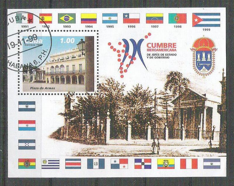 Cuba 1999 UPU, perf. sheet, used AA.059