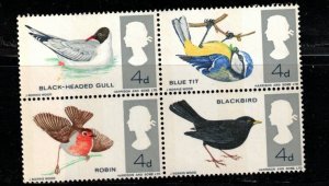 GREAT BRITAIN Scott # 464a MNH Block - Birds