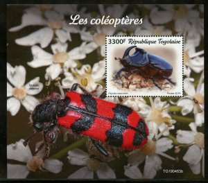 TOGO 2019 BEETLES  SOUVENIR SHEET MINT NEVER HINGED