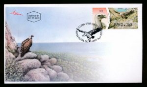 ISRAEL 2009 VULTURES ATM LABELS FULL SET FDC (8)