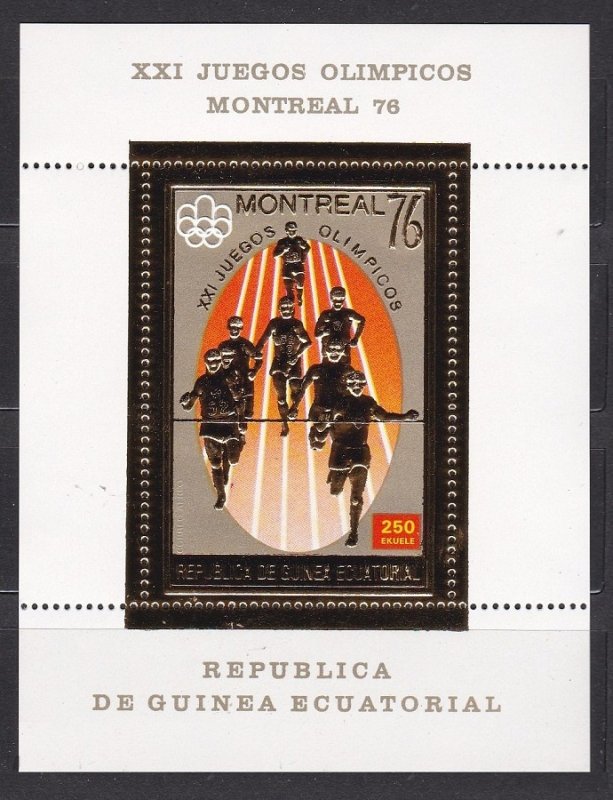 1976 Equatorial Guinea 795/B212 gold 1976 Olympic Games in Montreal  8,50 €