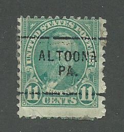 1931 USA Altoona, PA  Precancel on Scott Catalog Number 692