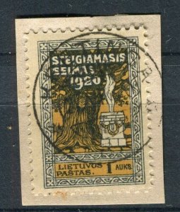 LITHUANIA; 1920 early Kretinga lovely POSTMARK PIECE fine item