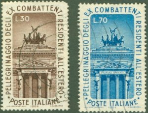 ITALY 899-900 USED BIN $0.50