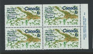 Canada  plate block  mnh  sc#  507