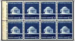 SC#1510c 10¢ Jefferson Memorial Booklet Pane (1973) MNH