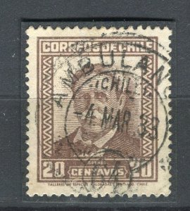 CHILE; 1930s early Railway Ambulant POSTMARK fine used value