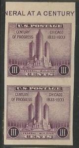 U.S. Scott #767a Chicago Stamp - Mint Pair
