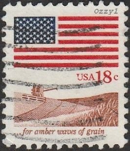 USA #1890 1981 18c Flag…For Amber Waves of Grain USED-Fine-VF-NH.