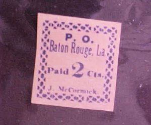 CONFEDERATE  BATON ROUGE LA  #11X1 TRIAL COLOR PROOF  MINT NO GUM  FACIMILIE