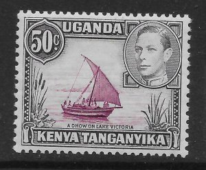 KENYA, UGANDA & TANGANYIKA SG144 1938 50c PURPLE & BLACK MTD MINT