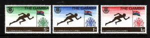 Gambia-Sc#244-6-Unused hinged set-Sports-Commonwealth Games-1970-