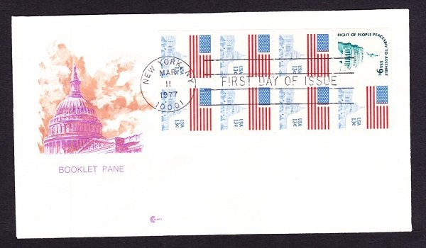 1623a Unaddressed CoverCraft booklet pane FDC