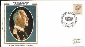 Great Britain 1983 Earl Mountbatten of Burma Painting Colorano Silk Cover # 1...