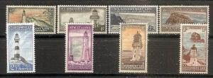 NEW ZEALAND OY29-36 MINT OG 1947-65 Lighthouses