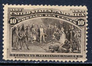 US Lot 7942 US Postage 1893 Scott 237 - 10 Cent OGHR as shown 