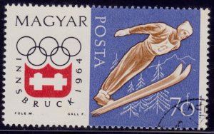 Hungary, 1963, Winter Olympics Games, Innsbruck, 70f, used**