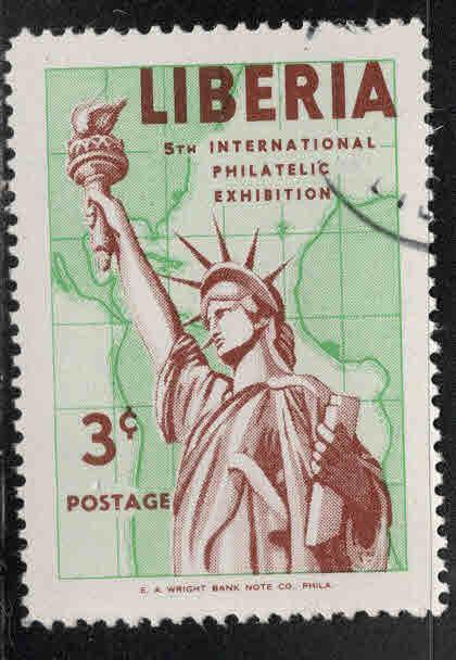 LIBERIA Scott 355 Used Statue of Liberty stamp CTO