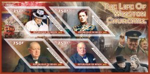 Stamps. Famous people. Winston Churchill  2019 1+1 sheets perforated