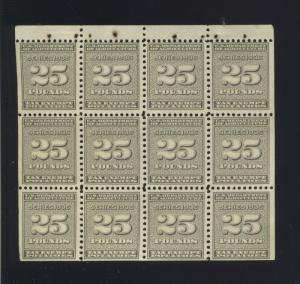 Scott RI17a Tax Exempt Potatoes Potato Revenue Booklet Pane of 12 Stamps RI17-bp