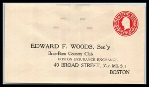 1920s/30s US Cover - Brae Burn Country Club, Boston, MA P11 