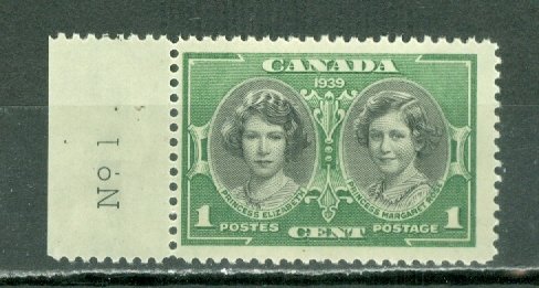 CANADA 1937 PRINCESS #246 MARGIN STAMP MNH(LIGHT GUM TONING) ...$0.75