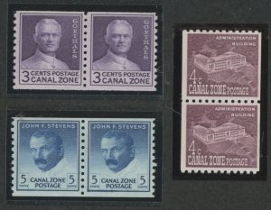 Canal Zone #153-155 Mint (NH) Multiple