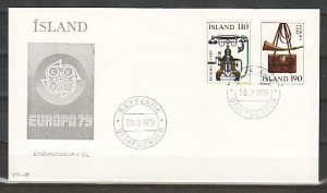 Iceland, Scott cat. 515-516. Europa-Telephone issue. First day cover. ^