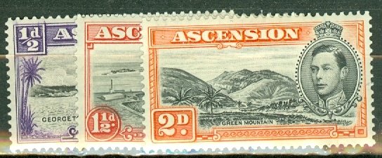 EM: Ascension 40a,41a,42b,43b,44a,44d,45,46a,47a mint (perf 13.5) CV $97.25
