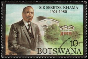 Botswana 282 - Used - 10t Sir Seretse Khama (1981)