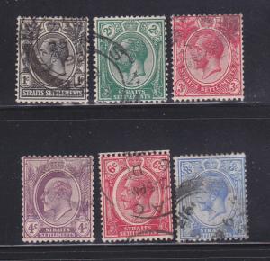 Straits Settlements 150-153, 156-157 U King George V