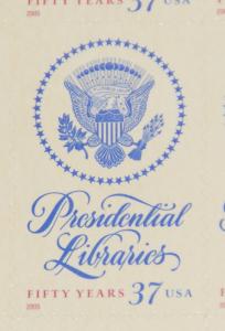 2005 sheet of stamps Presidential Libraries Act 50th Anniversary Sc# 3930