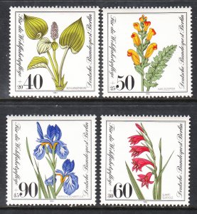 Germany Berlin 9NB182-9NB185 Flowers MNH VF