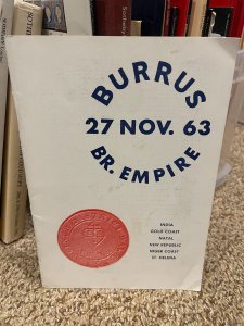 BURRUS COLLECTION British Empire - November 27, 1963 Robson Lowe Auction