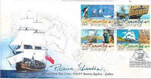 Pitcairn Islands #600-603 HMAV  on cover (FDC)  CV $12.00