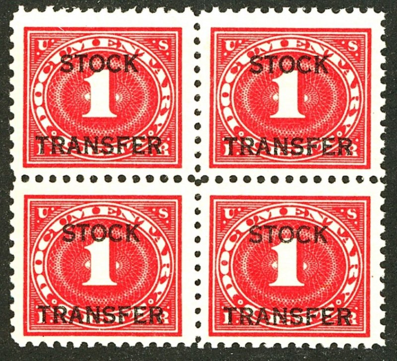 U.S. Rd1 Mint Block of 4 OG NH United States, Revenues Stock