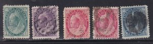 Canada # 75-79, Queen Victoria, Used, 1/3 Cat.