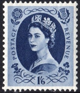 Great Britain #308 1'6 s Queen Elizabeth II: Predecimal Wilding (1953) MNH