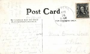 United States South Dakota Alpena 1909 4a-bar  PC  Some edge wear.