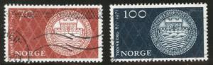 Norway Scott 568-569 Used  1971 stamp set